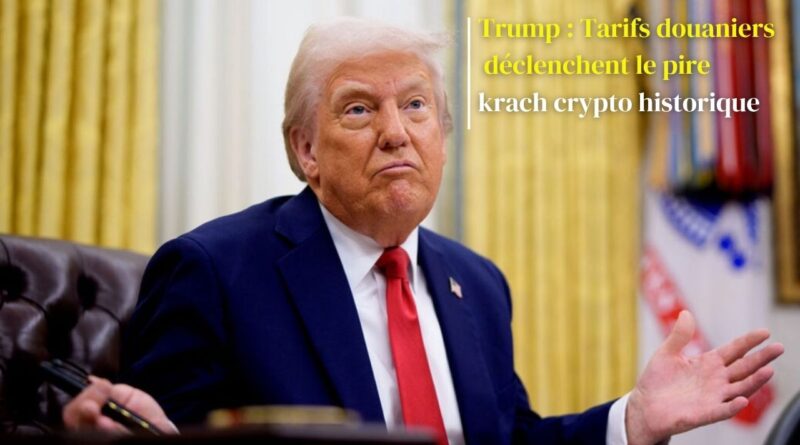 Trump tarifs douaniers krach cryptomonnaies