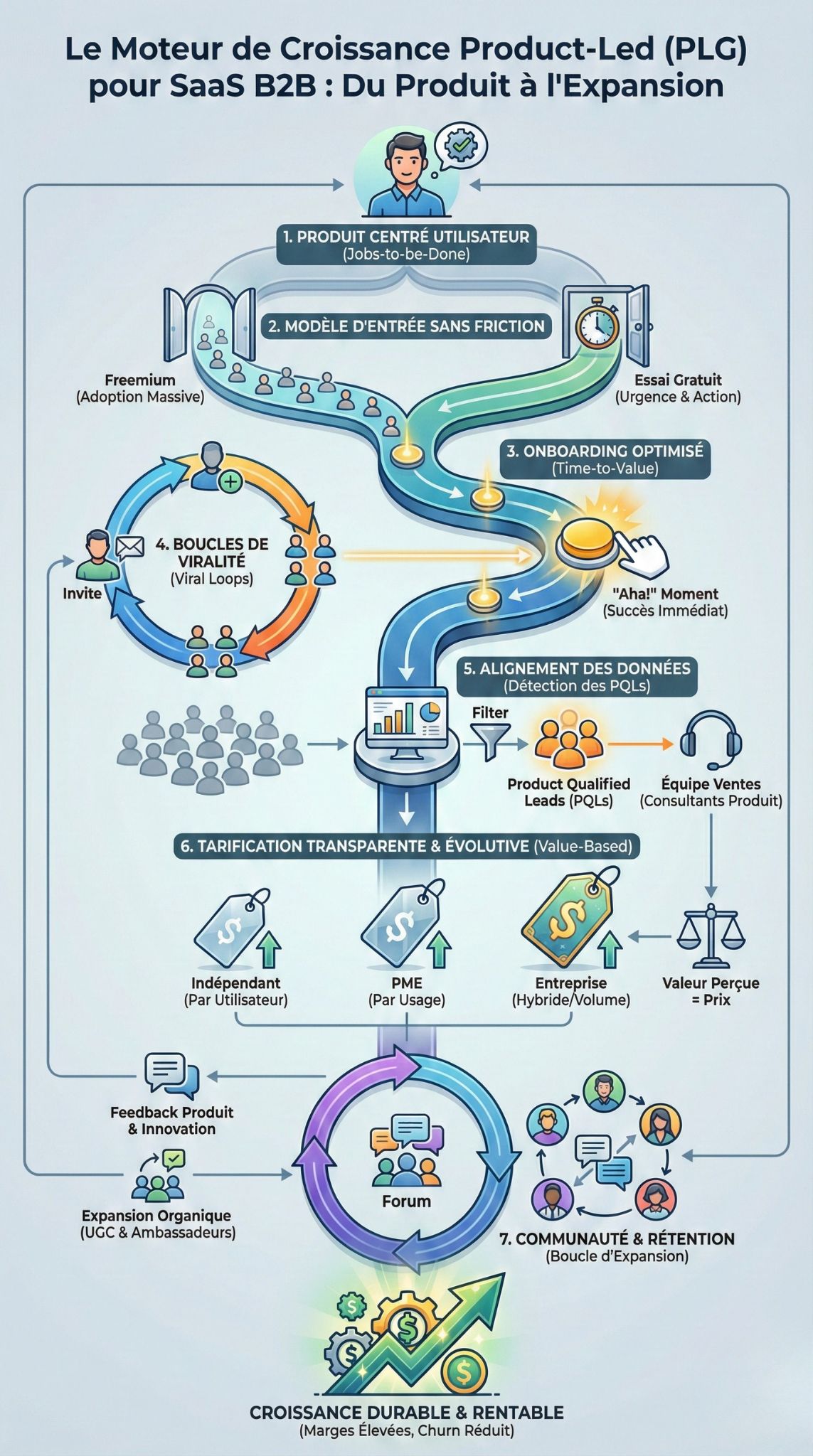 Croissance Product-Led en B2B SaaS