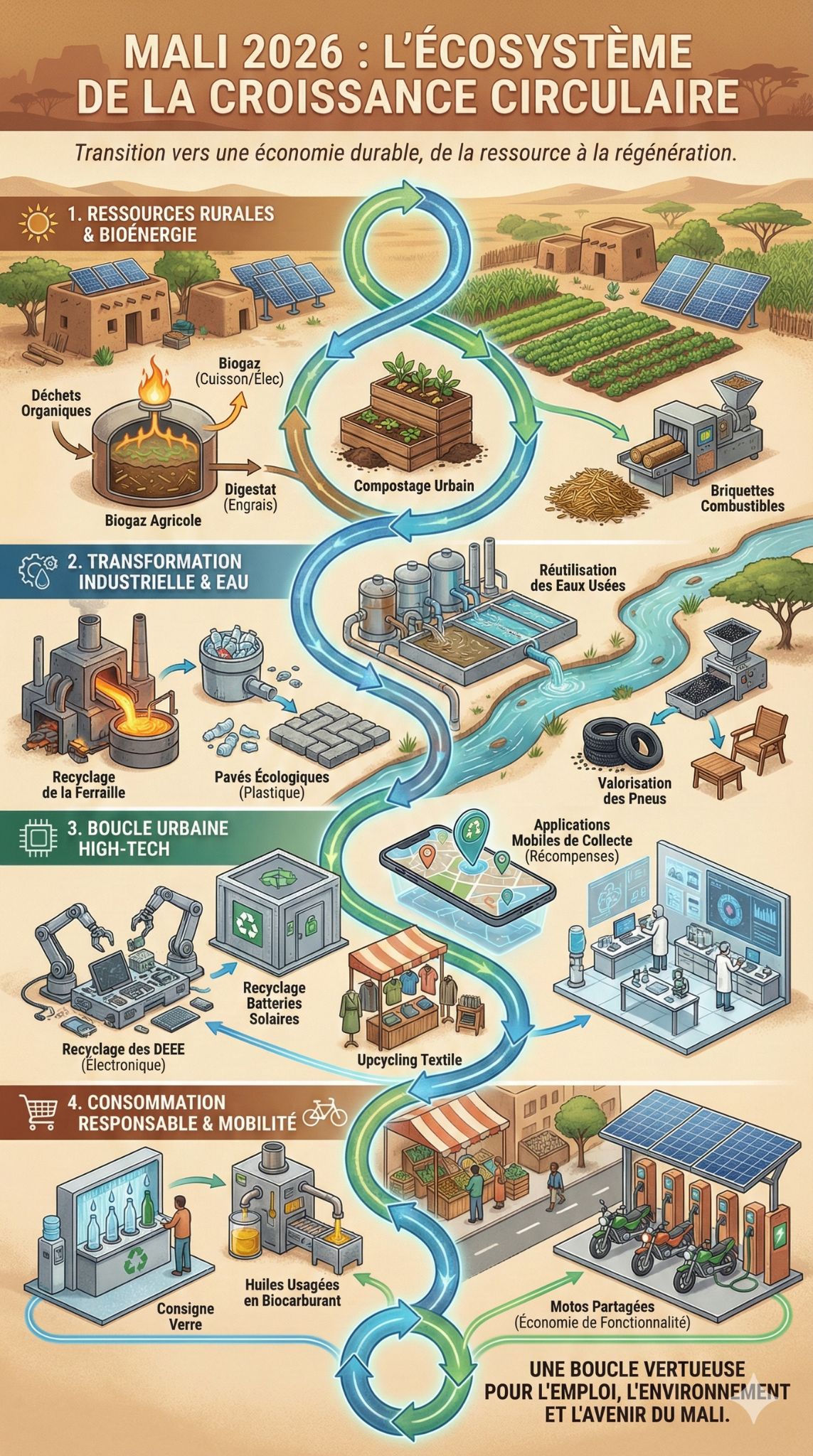 économie circulaire et recyclage avancé au Mali