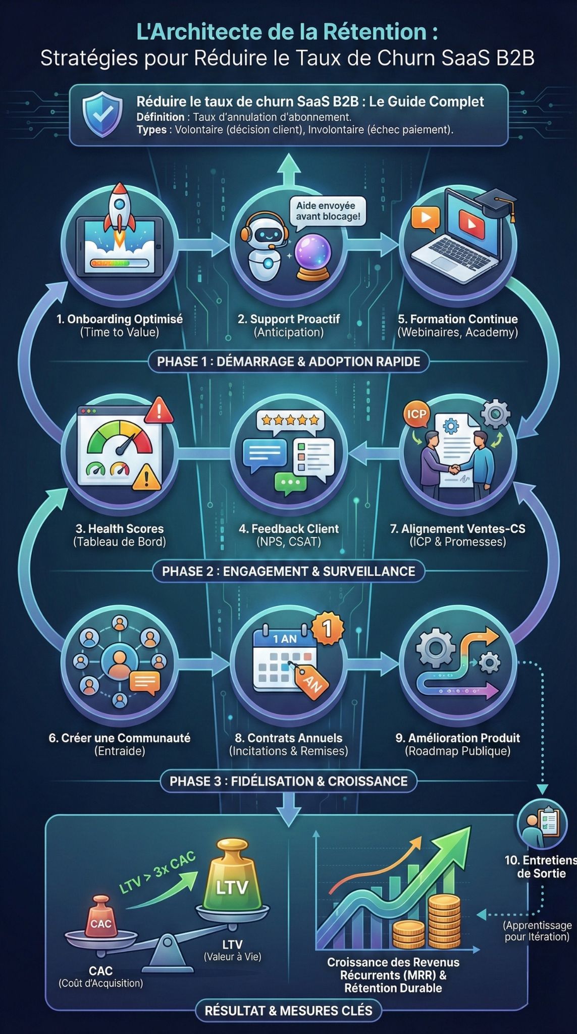 réduire le taux de churn SaaS B2B