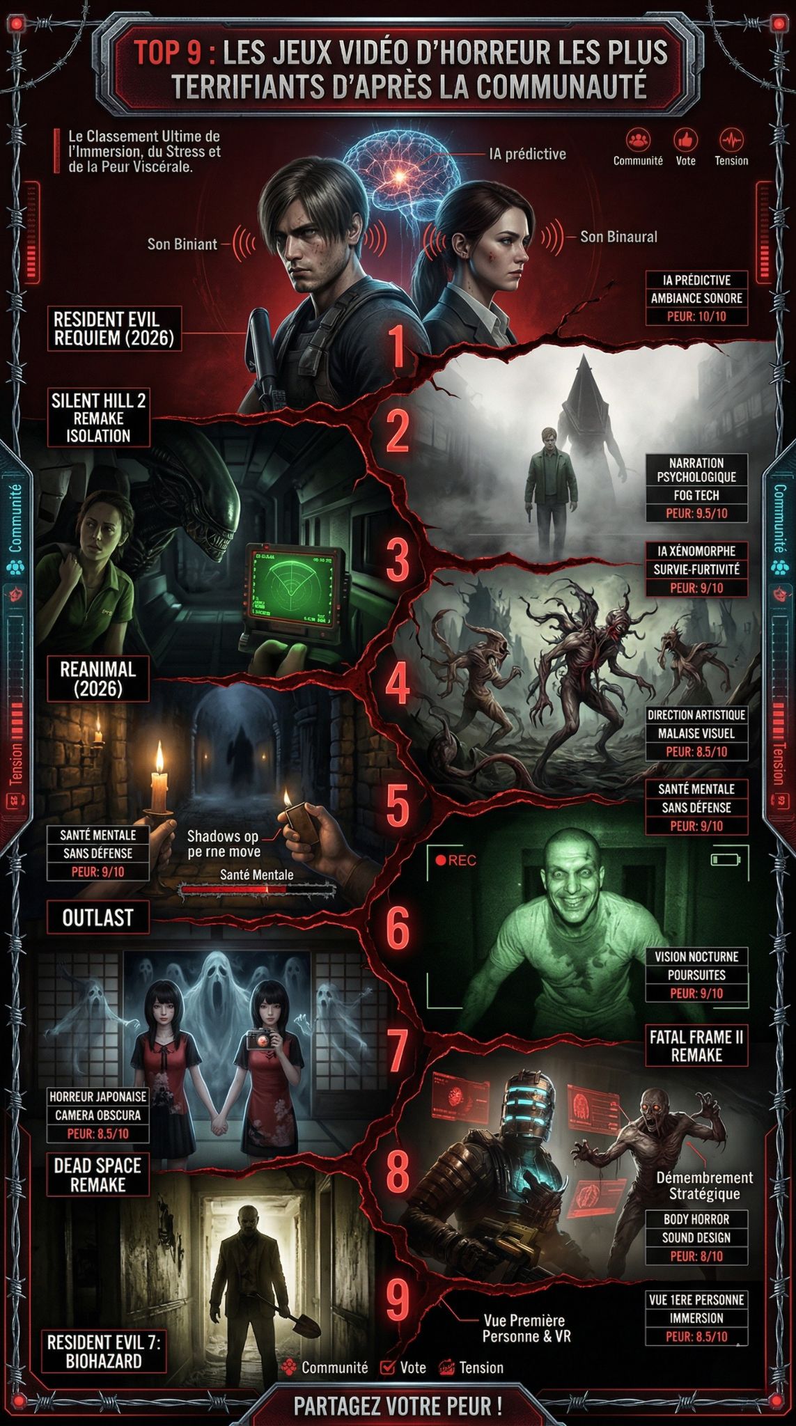 Jeux d’horreur les plus terrifiants