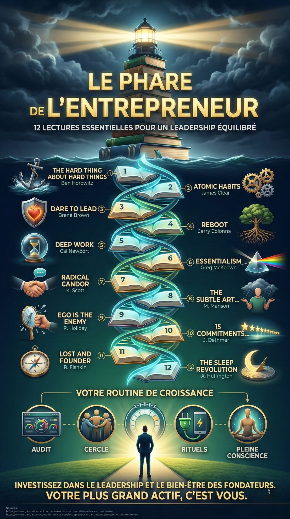 livres leadership bien etre fondateurs