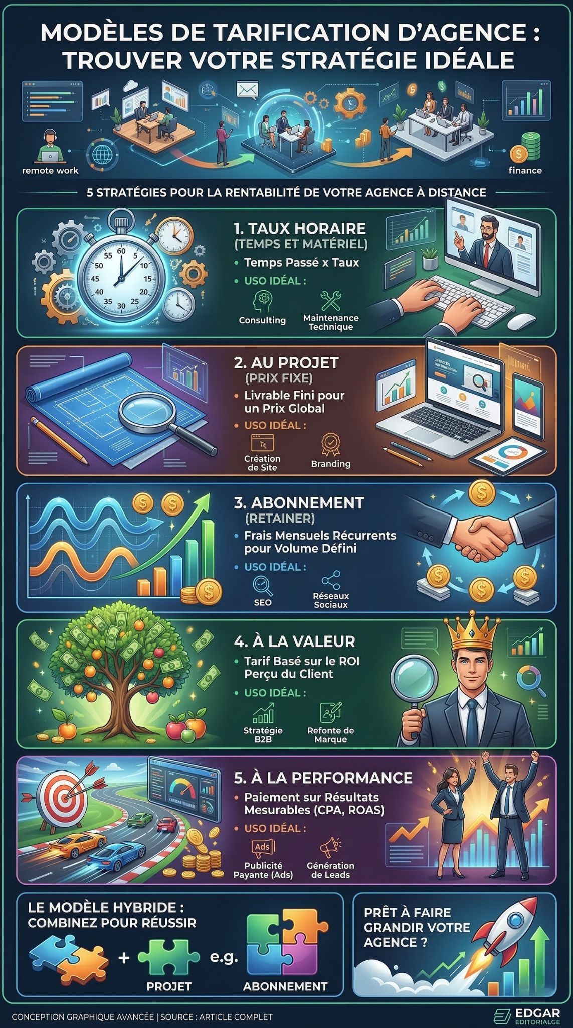 Modèles de tarification pour agences