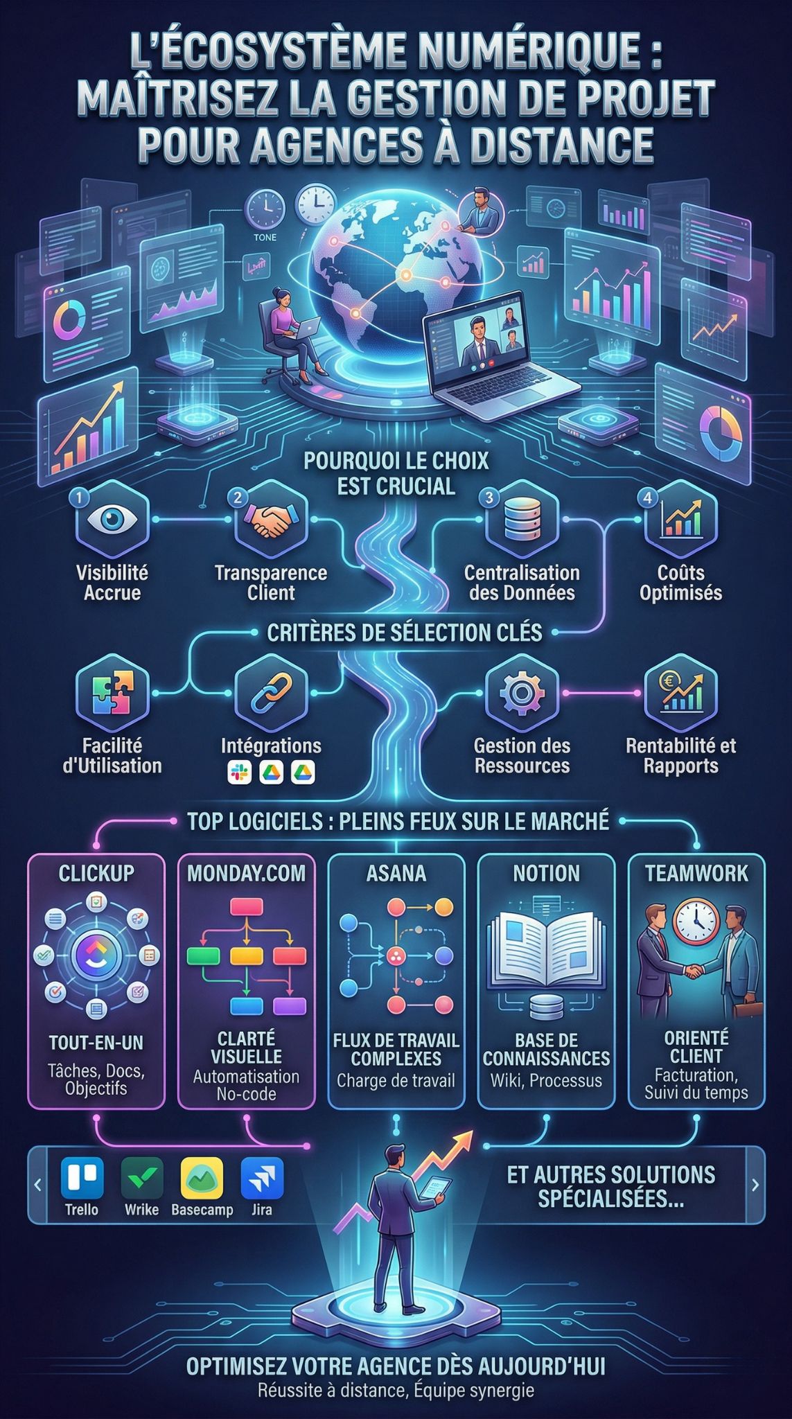 logiciels gestion projet agences distance