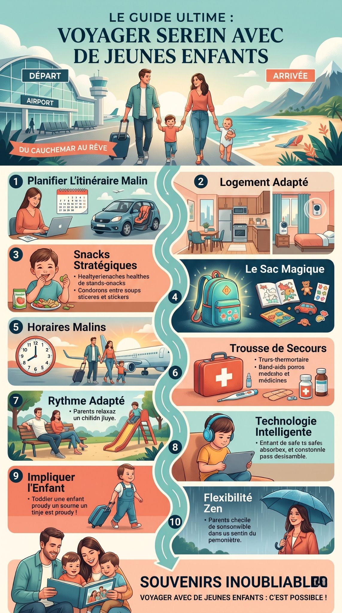 voyager avec de jeunes enfants