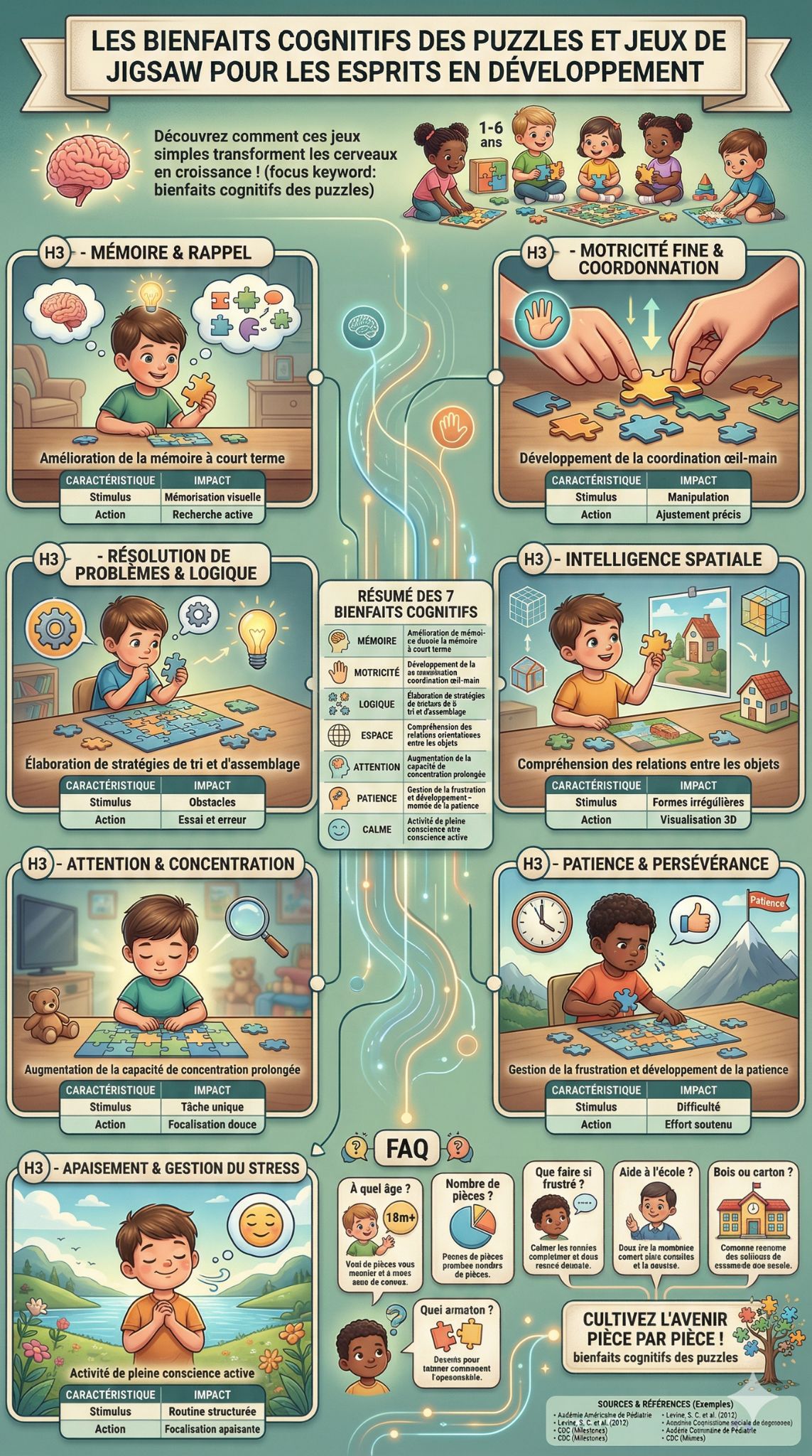 bienfaits cognitifs des puzzles