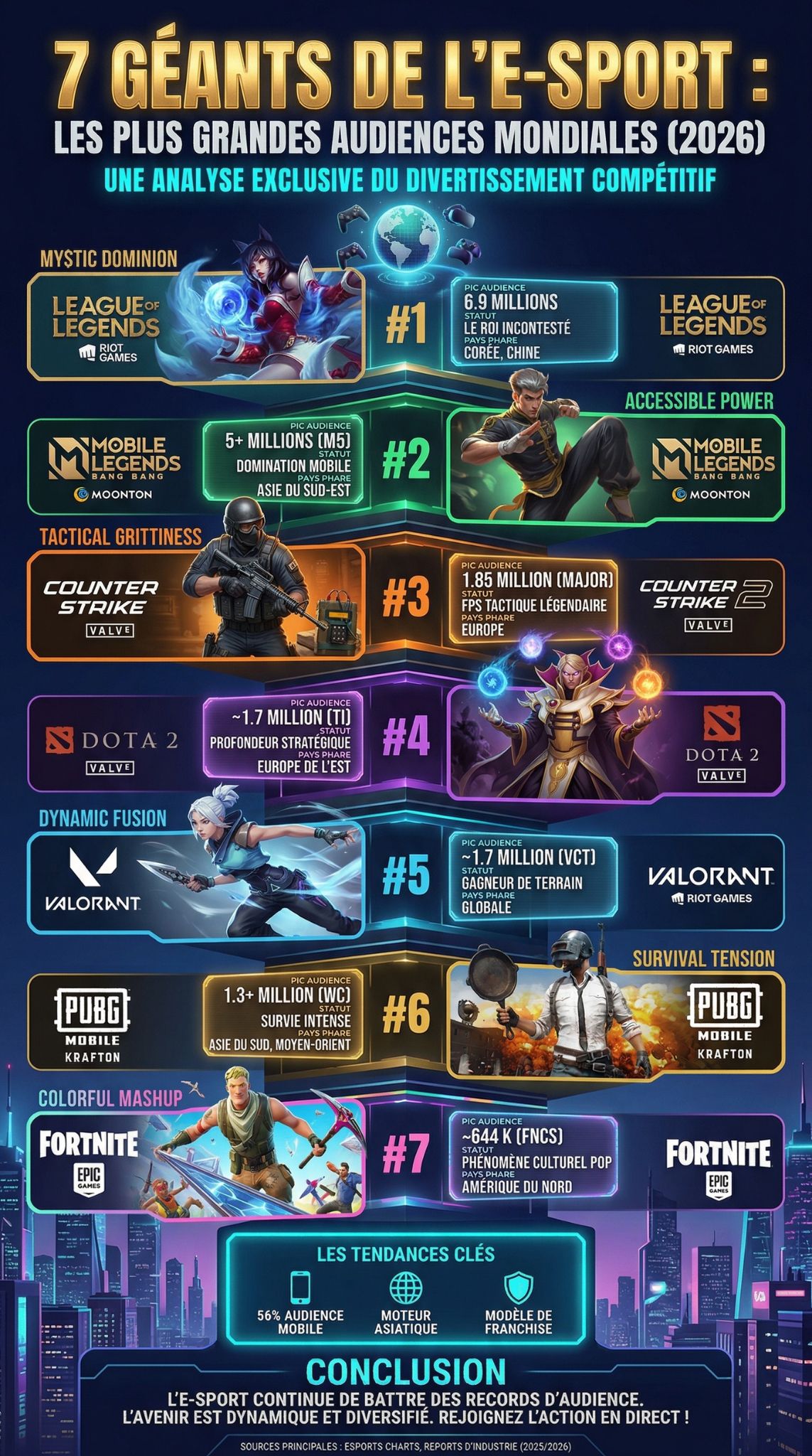 plus grandes audiences e-sport