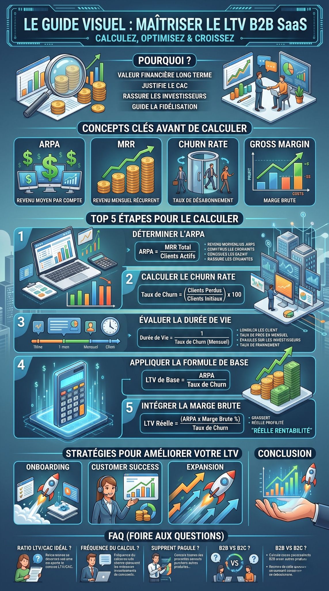 Calculer LTV B2B SaaS