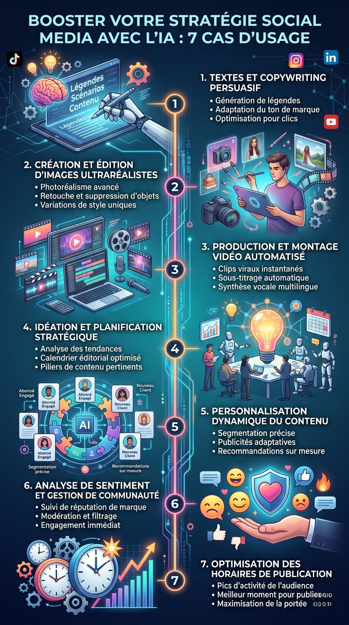 IA dans la création de contenu social media
