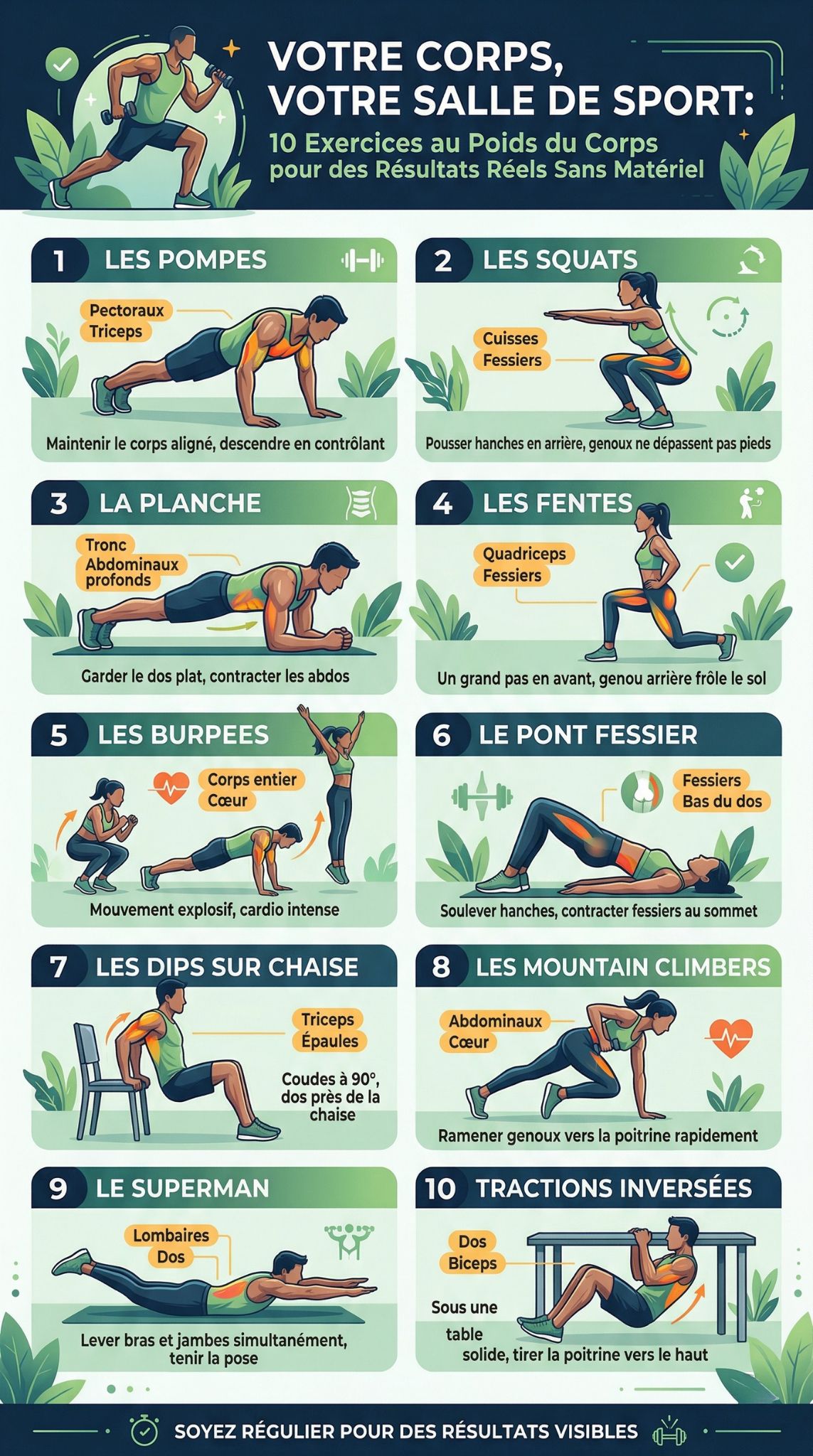 exercices au poids du corps