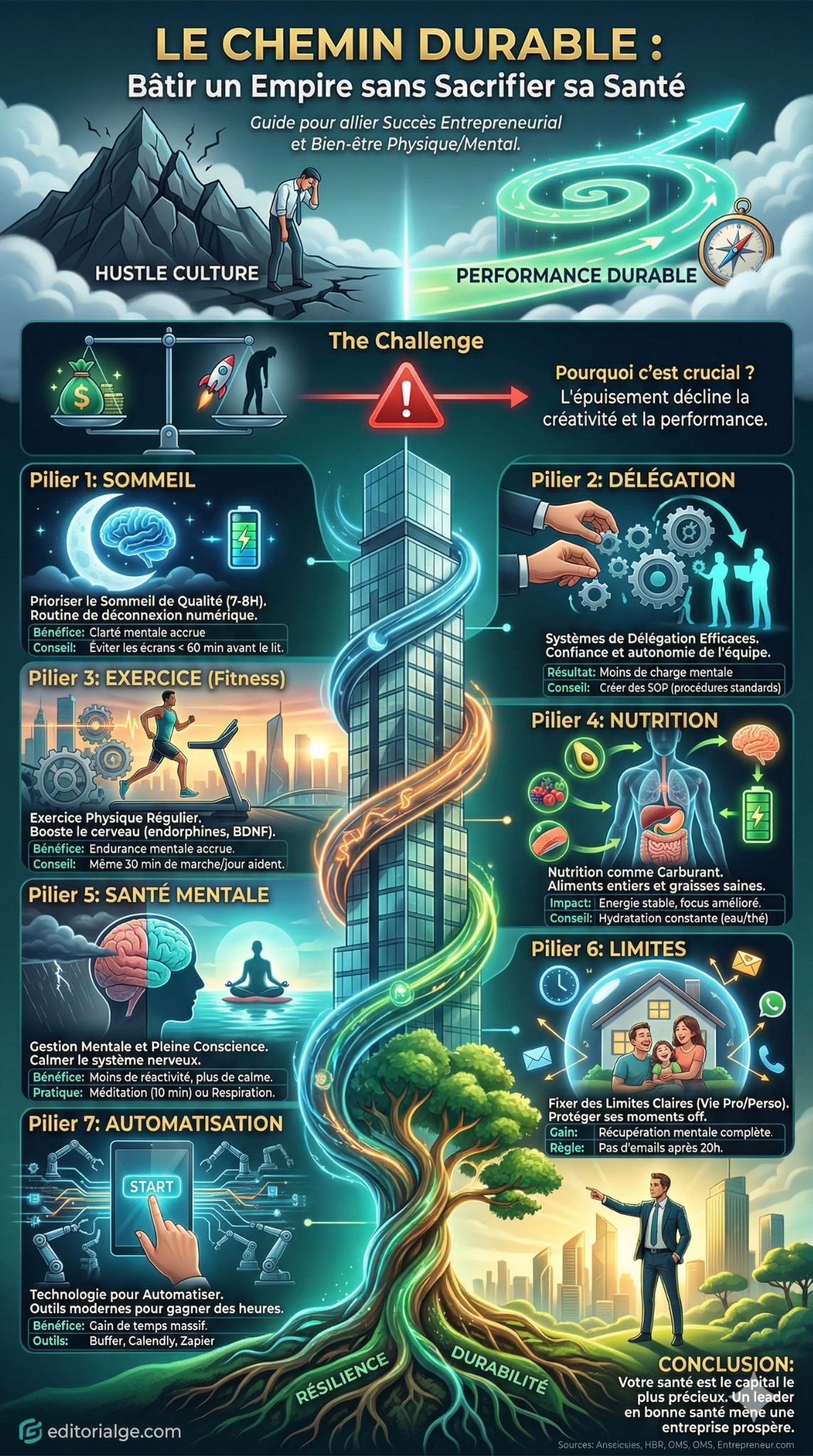 Bâtir une entreprise sans sacrifier sa santé
