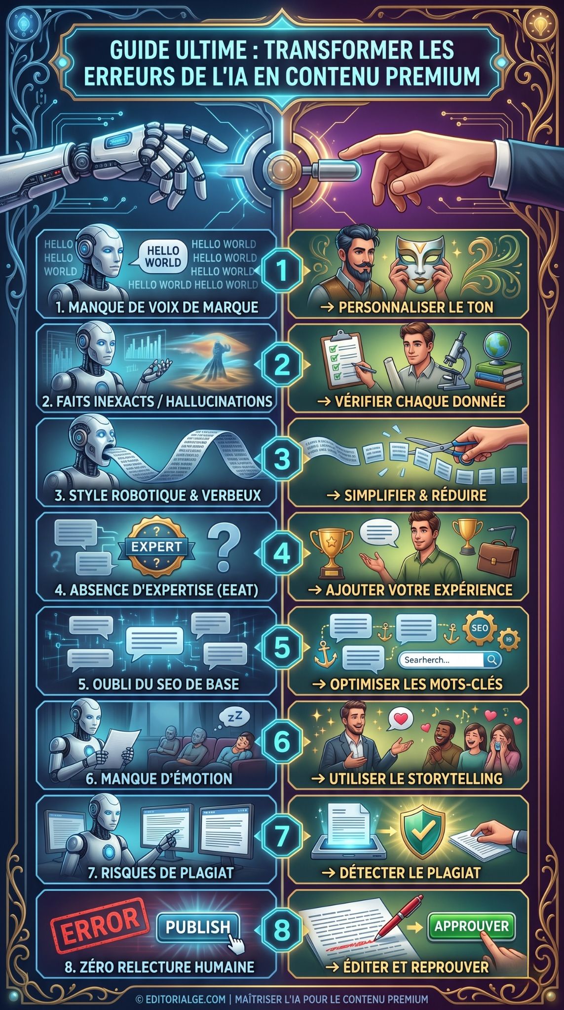 erreurs de rédaction IA