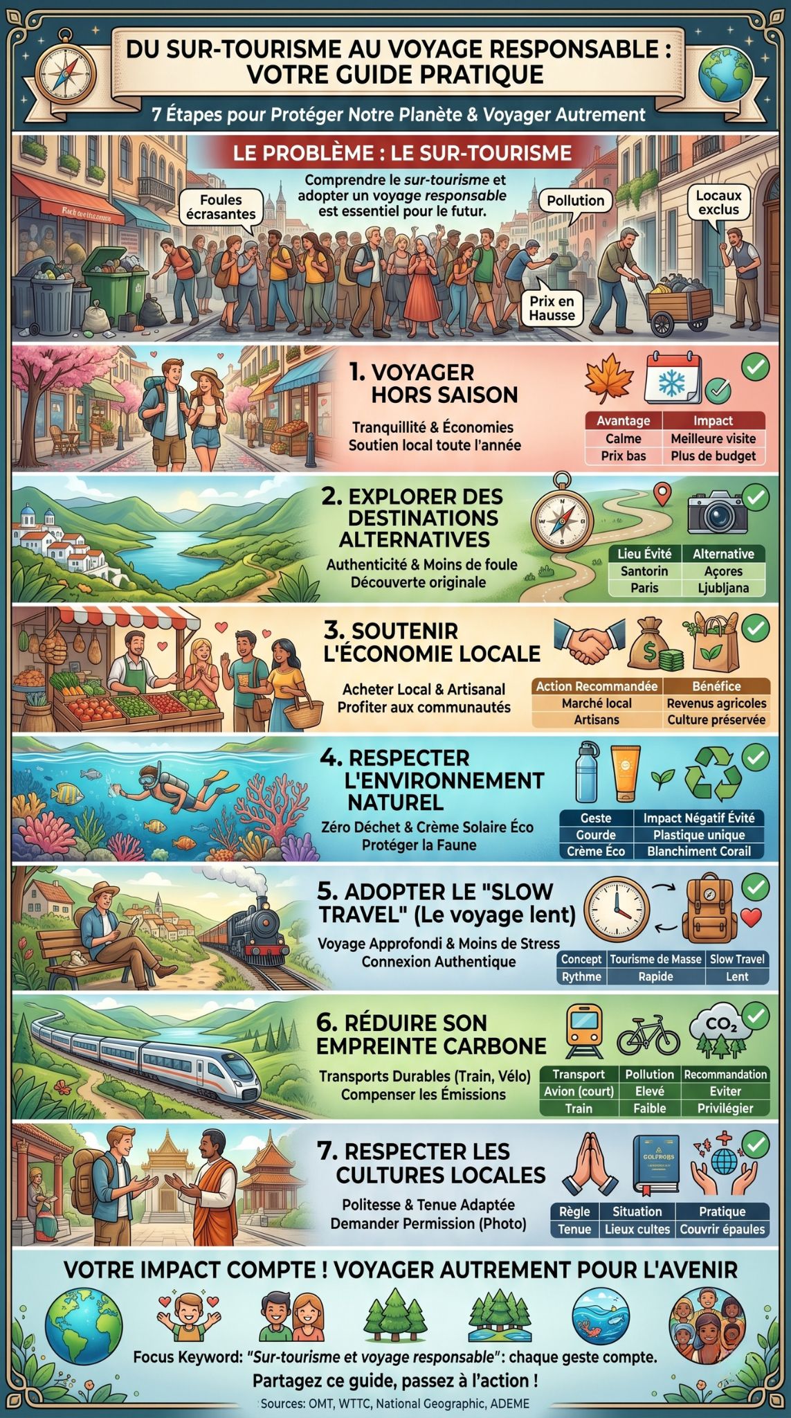 sur-tourisme et voyage responsable