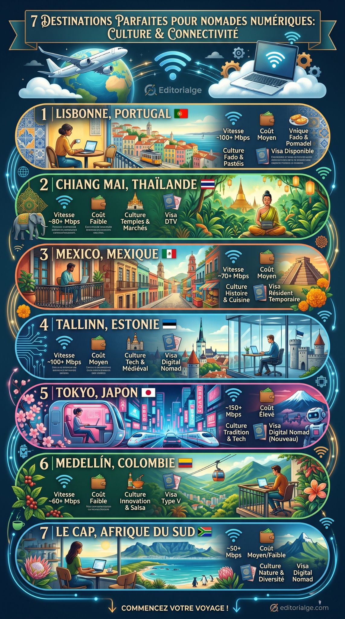 destinations pour nomades numériques