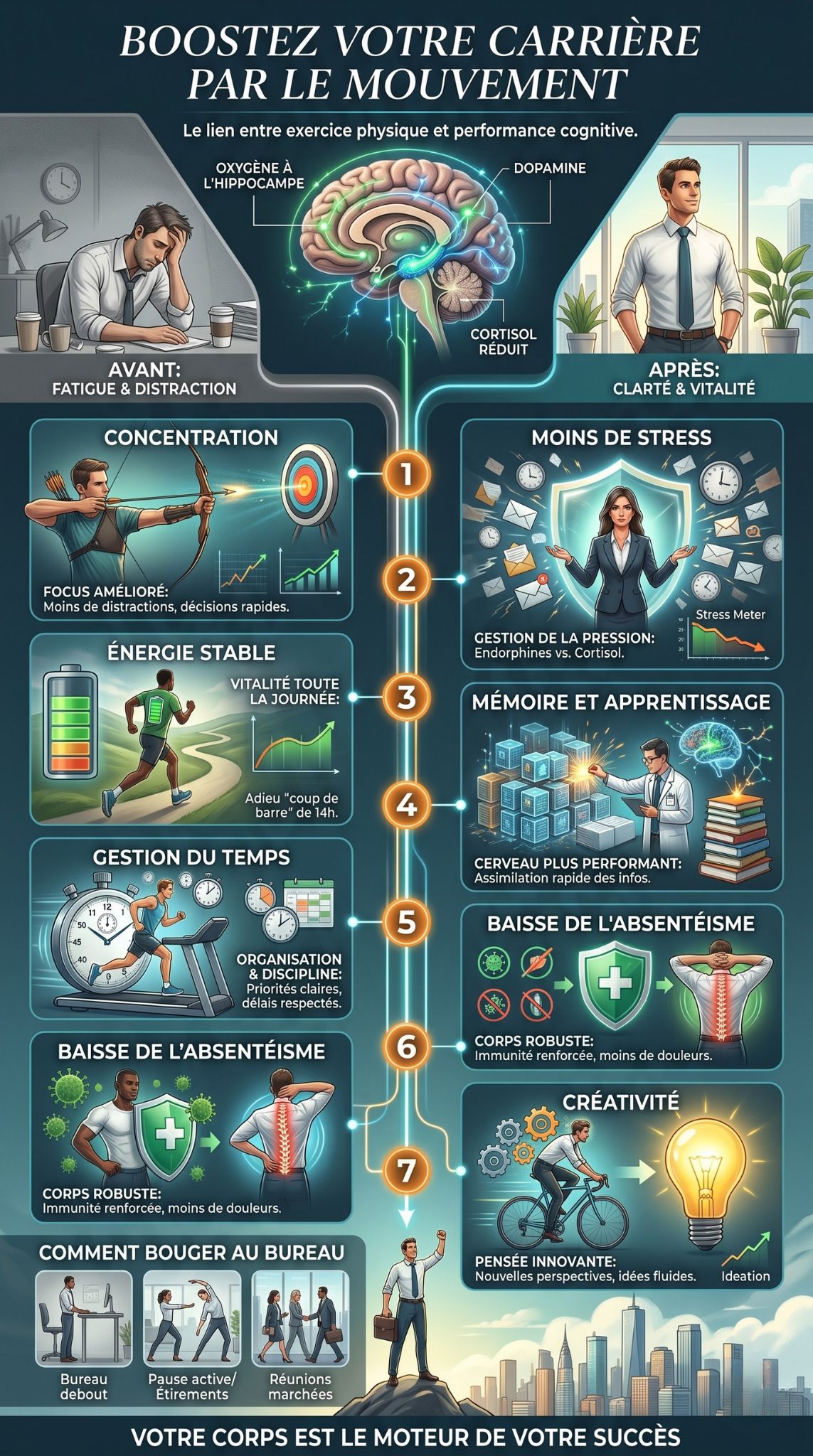 exercice et productivité au travail