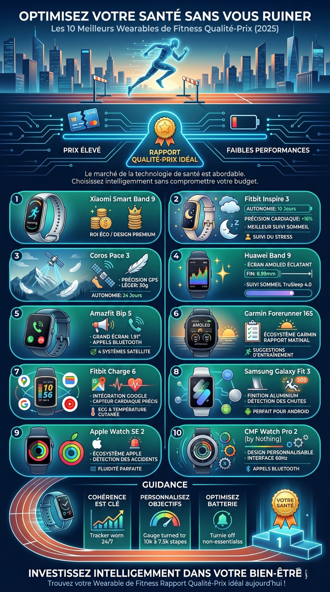 wearables de fitness rapport qualité-prix