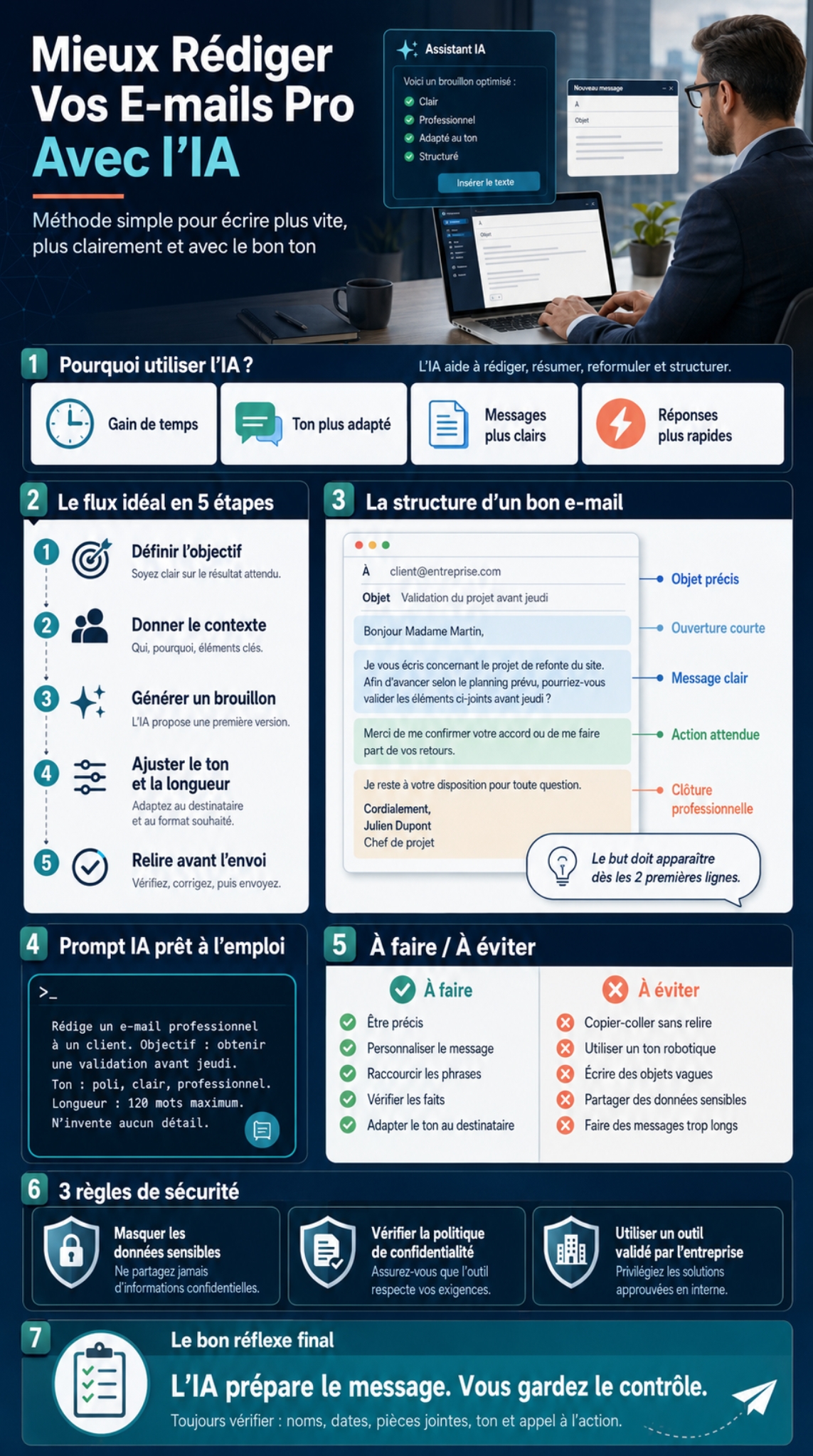 écrire des e-mails professionnels avec l’IA