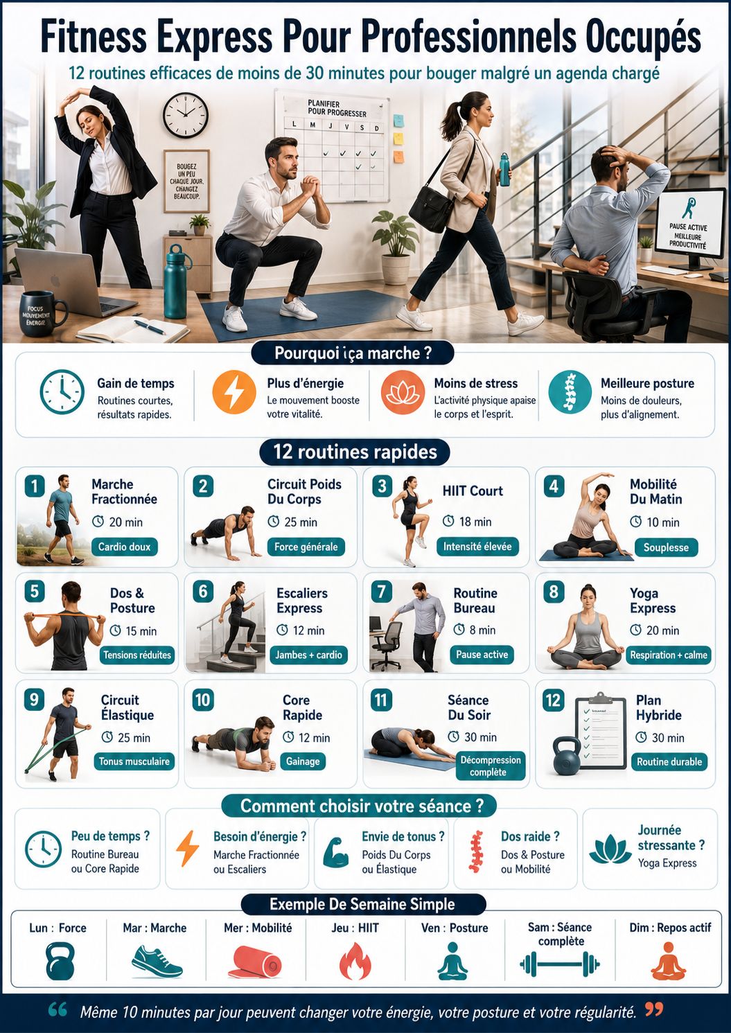 fitness pour professionnels occupés