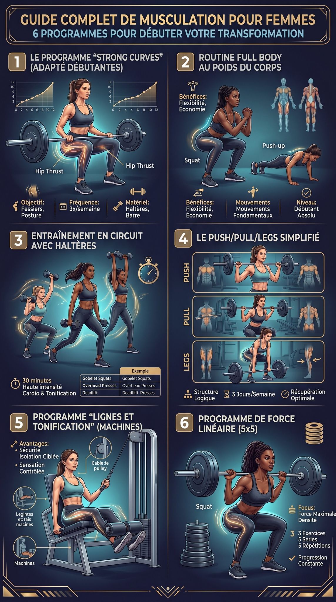 Programmes de musculation pour femmes