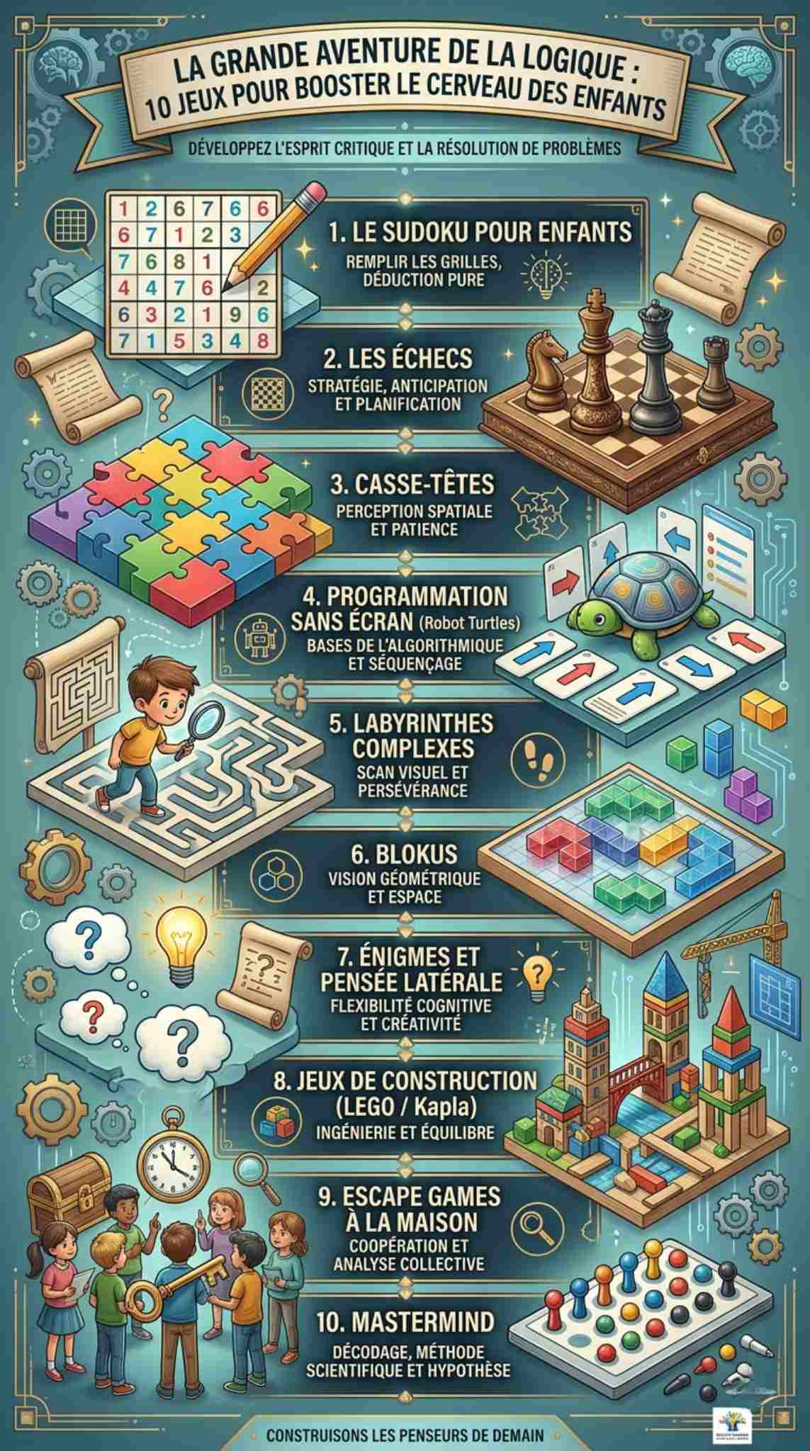 Jeux de logique et de résolution de problèmes pour les enfants