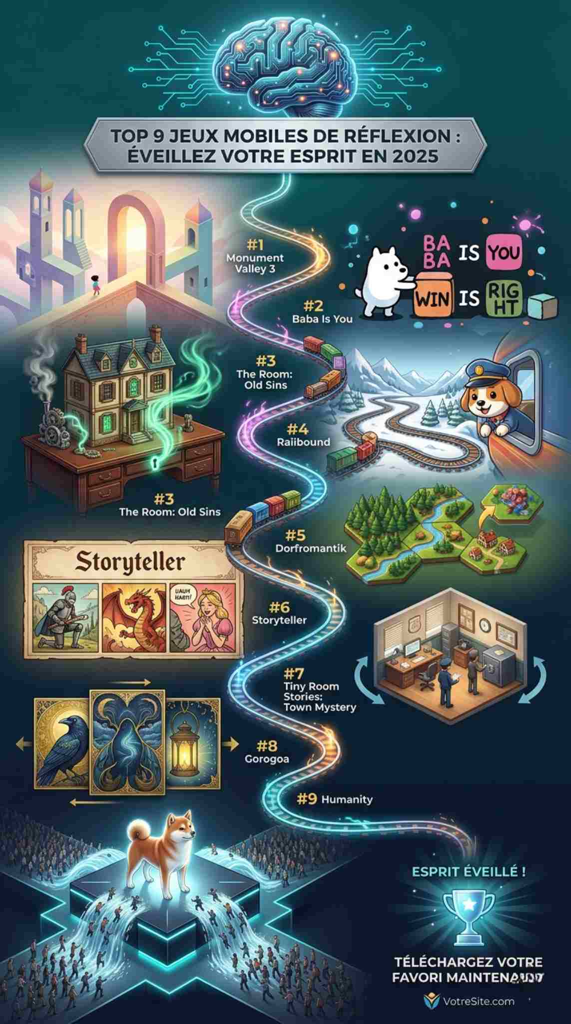 meilleurs jeux mobiles de réflexion