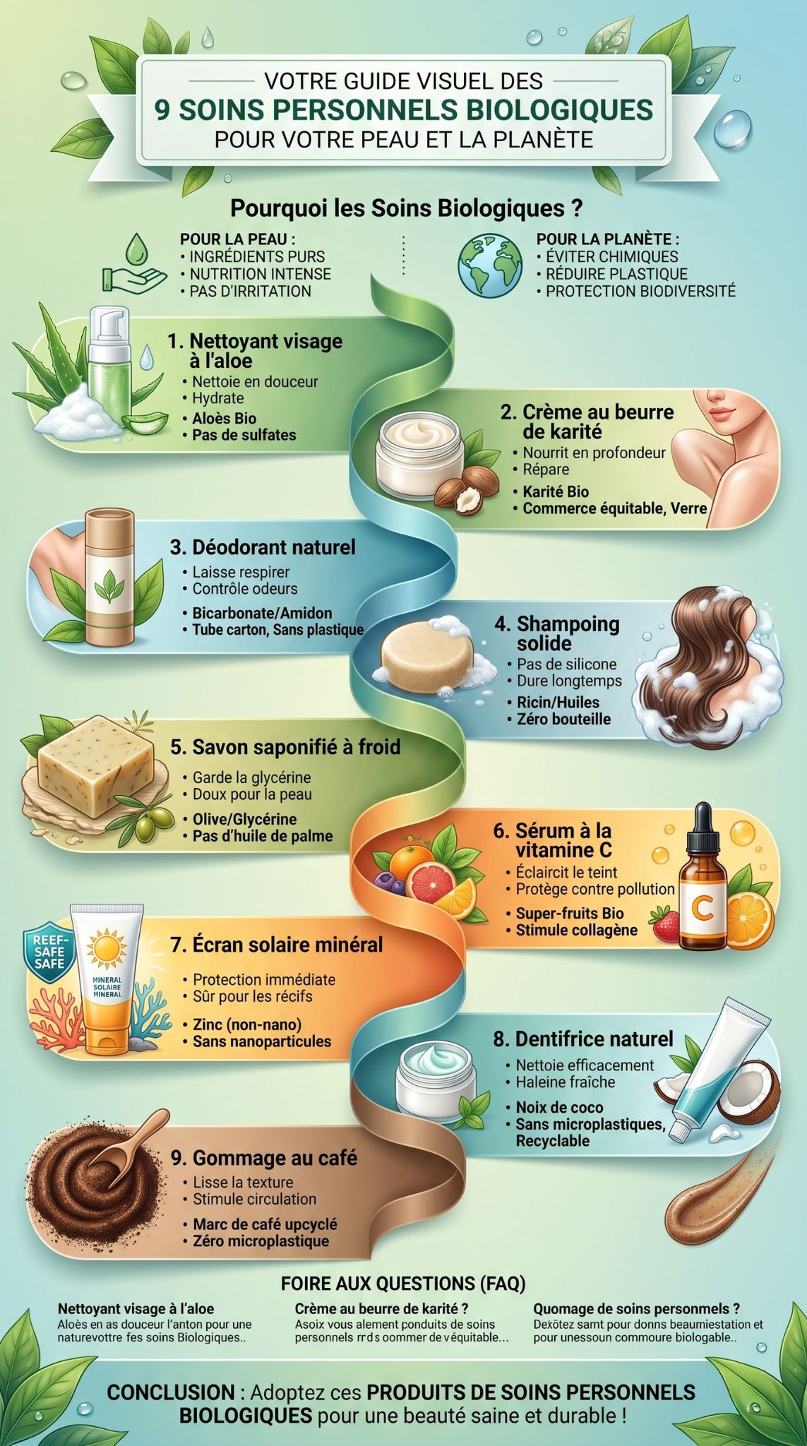 produits de soins personnels biologiques