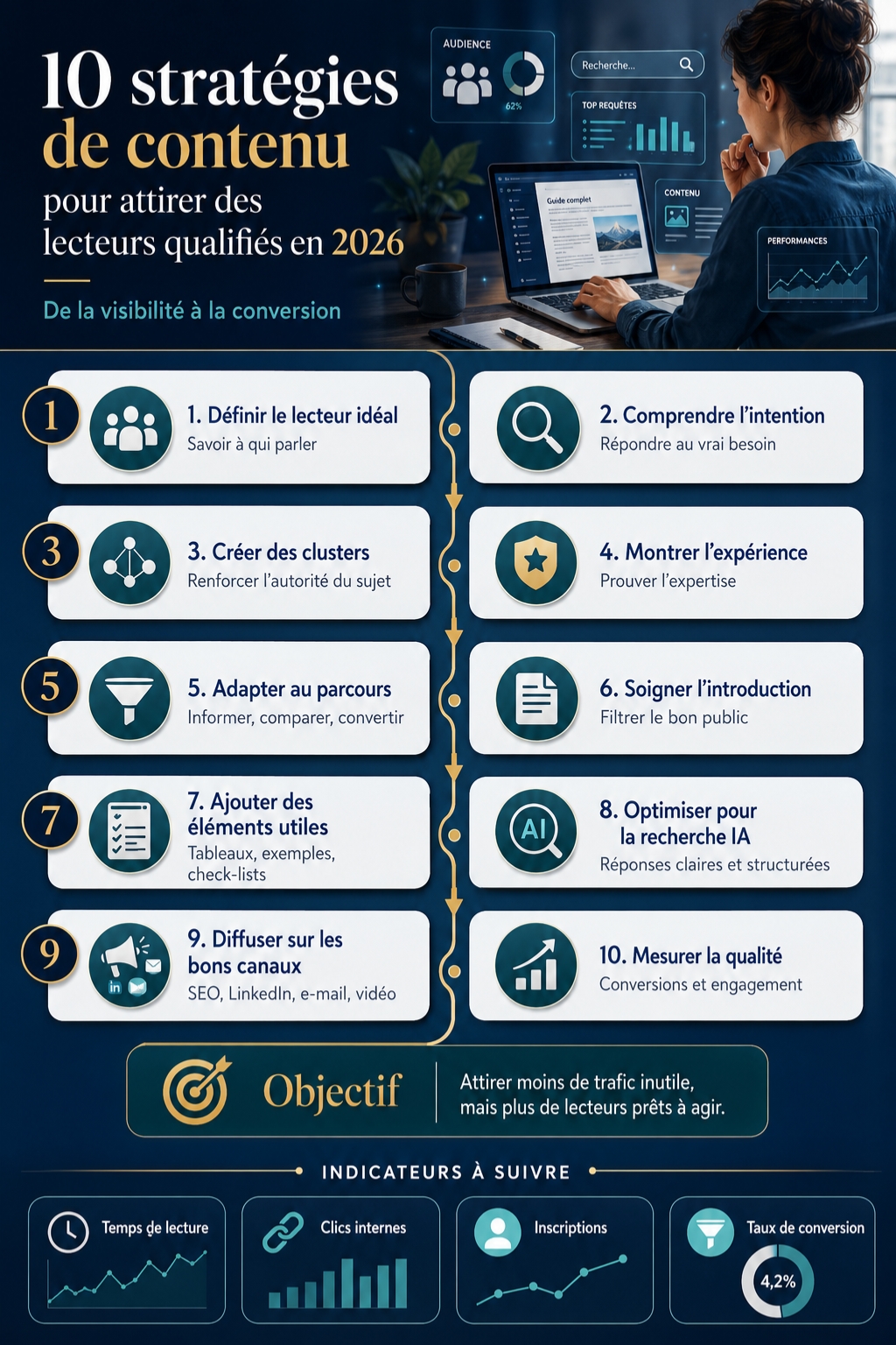 Stratégies de contenu pour lecteurs qualifiés