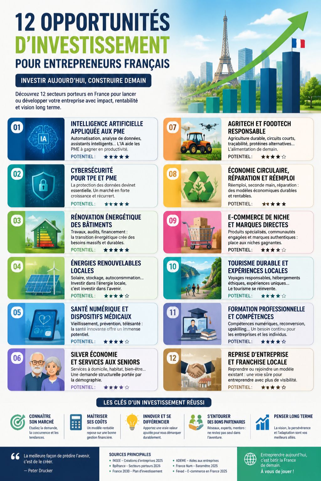 Opportunités d’investissement pour entrepreneurs français
