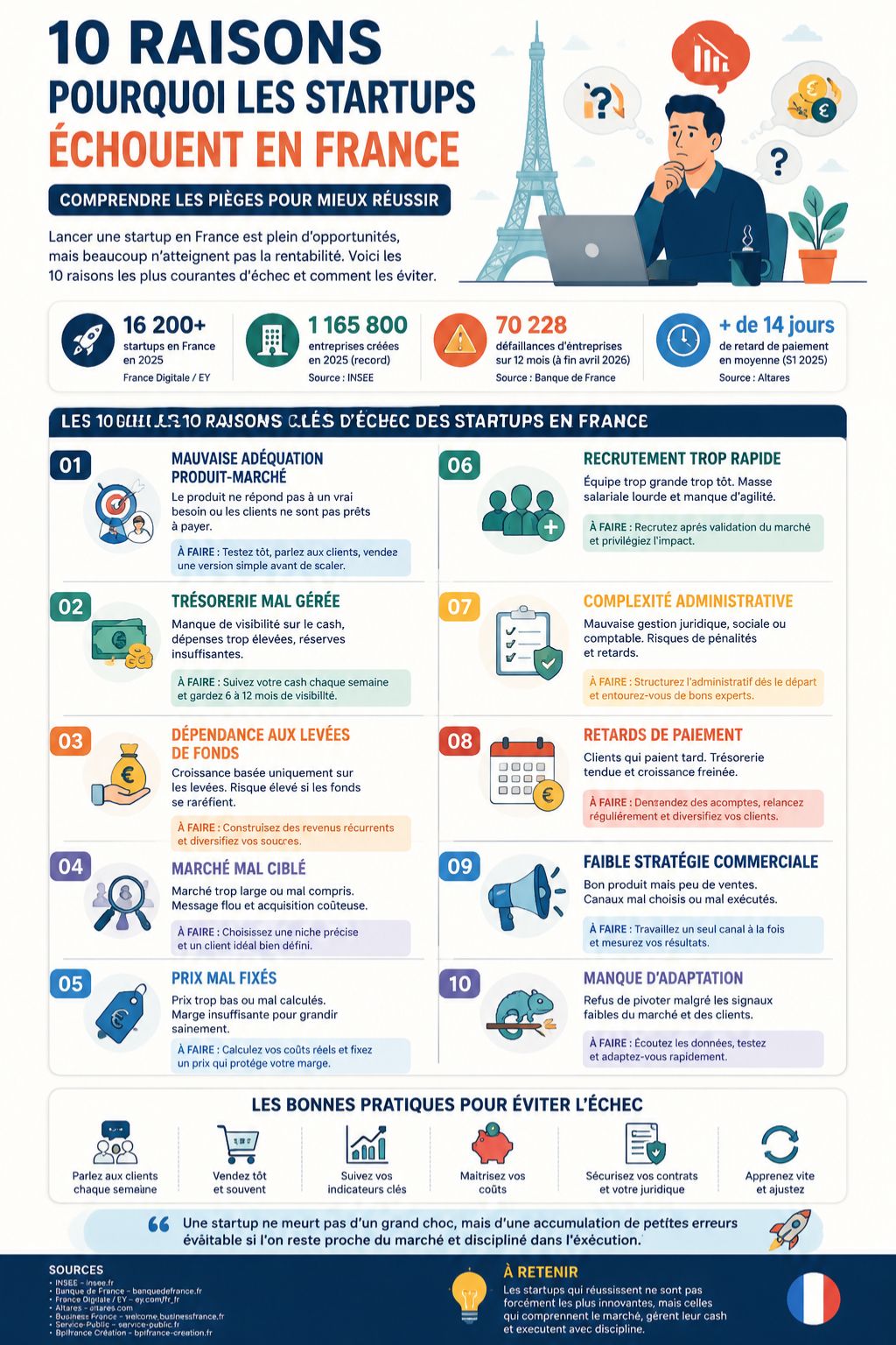 Pourquoi les startups échouent en France
