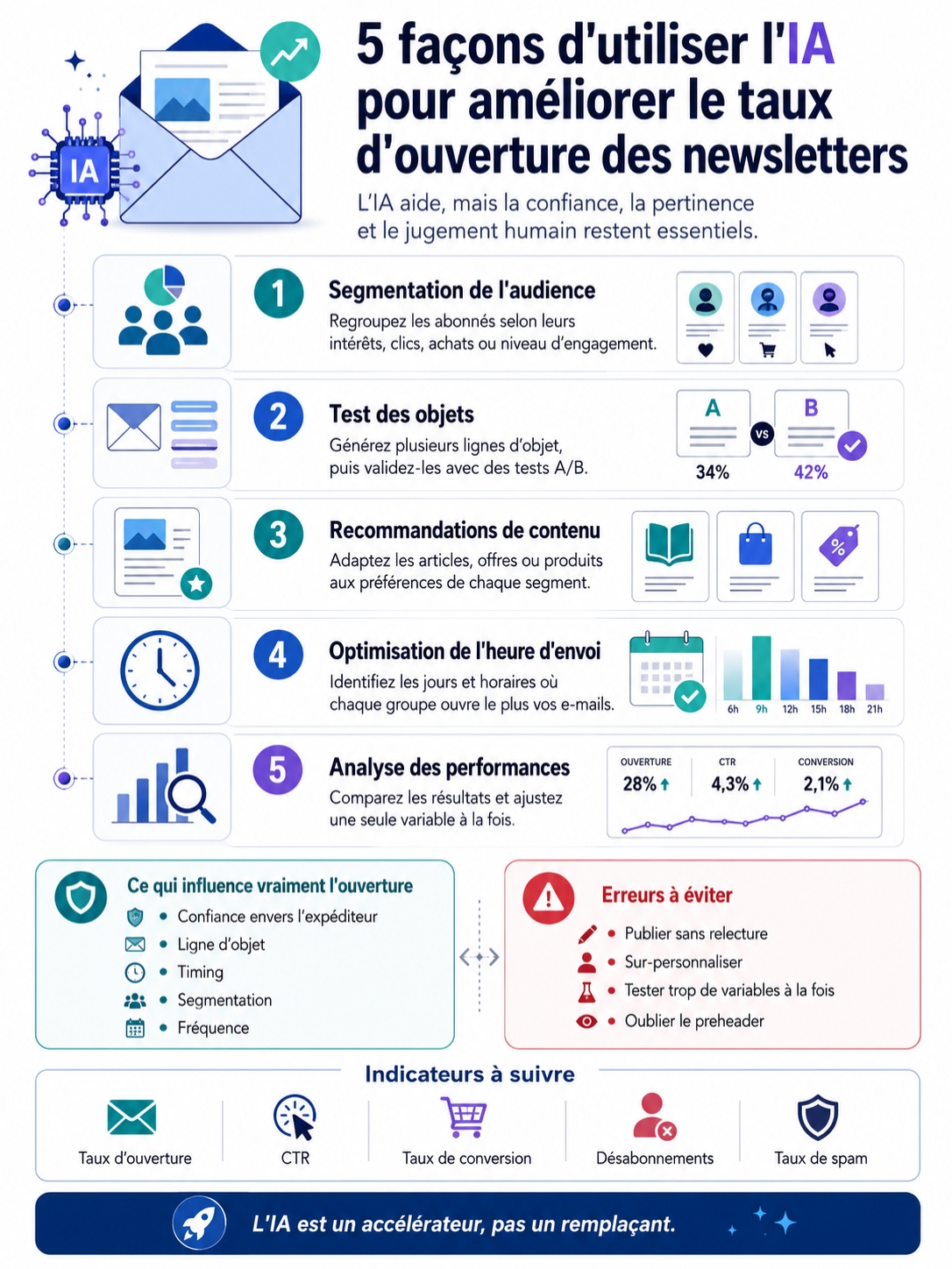 Utiliser l'IA pour améliorer les taux d'ouverture des newsletters