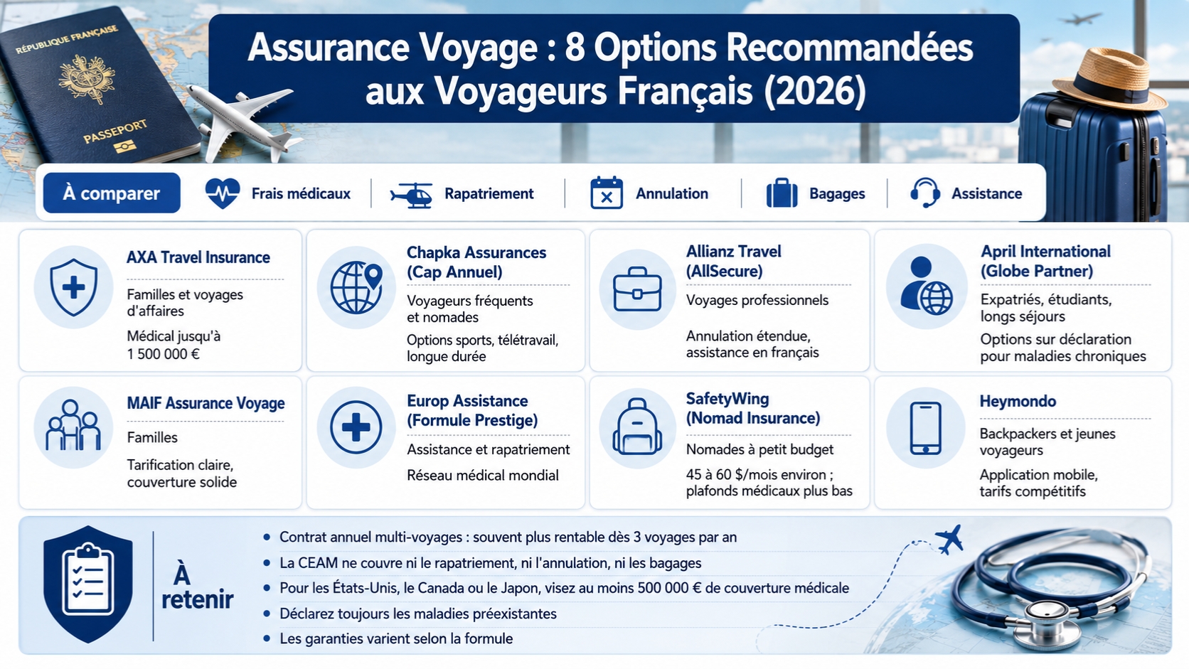 Meilleure Assurance Voyage pour les Travailleurs Nomades et Télétravailleurs Français