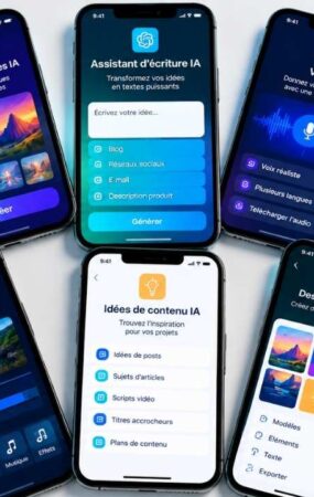 applications d’écriture IA mobiles