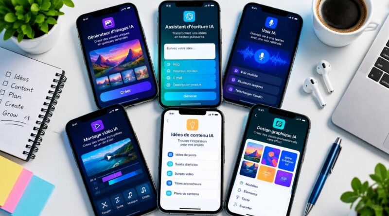 applications d’écriture IA mobiles